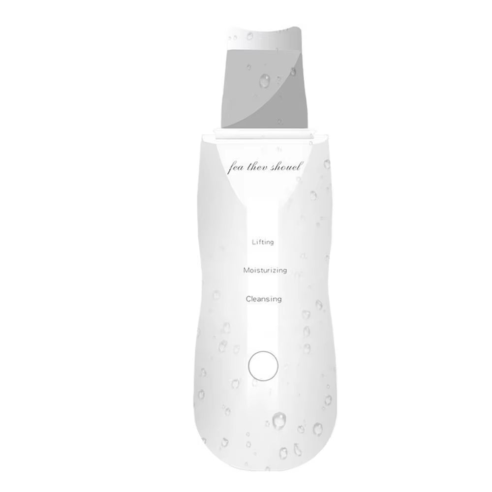 Ultrasonic Facial Skin Scrubber — Deep Pore & Blackhead Cleansing Spatula